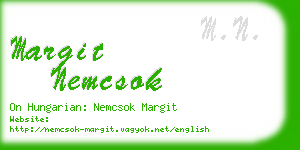 margit nemcsok business card